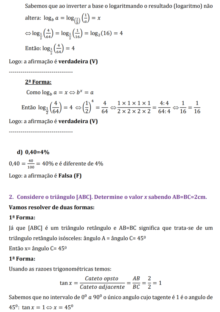 Resolução do Exame de Matemática 10ª classe (2022) - 1ª Chamada (Exercício 2)