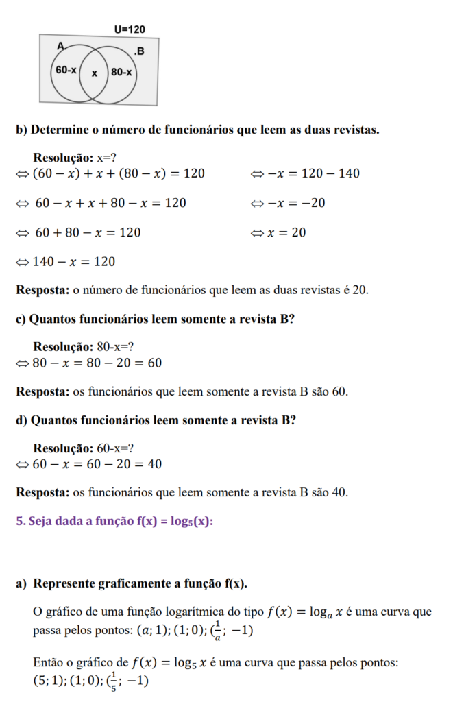 Resolução do Exame de Matemática 10ª classe (2022) - 1ª Chamada (Exercício 5)